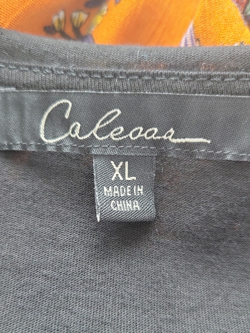 Calessa Black Embroidered Tunic Size XL - Picture 6 of 7